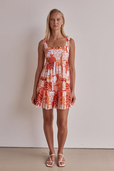 Maggie Mini Dress (Orange)