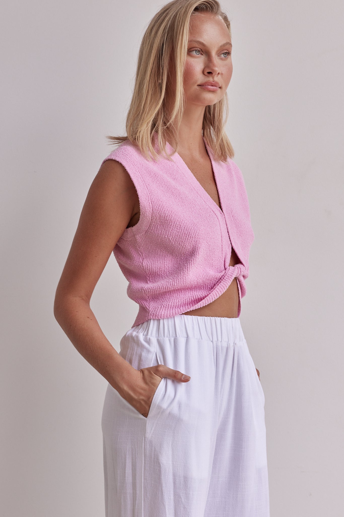 Khloe Knit Top (Pink)