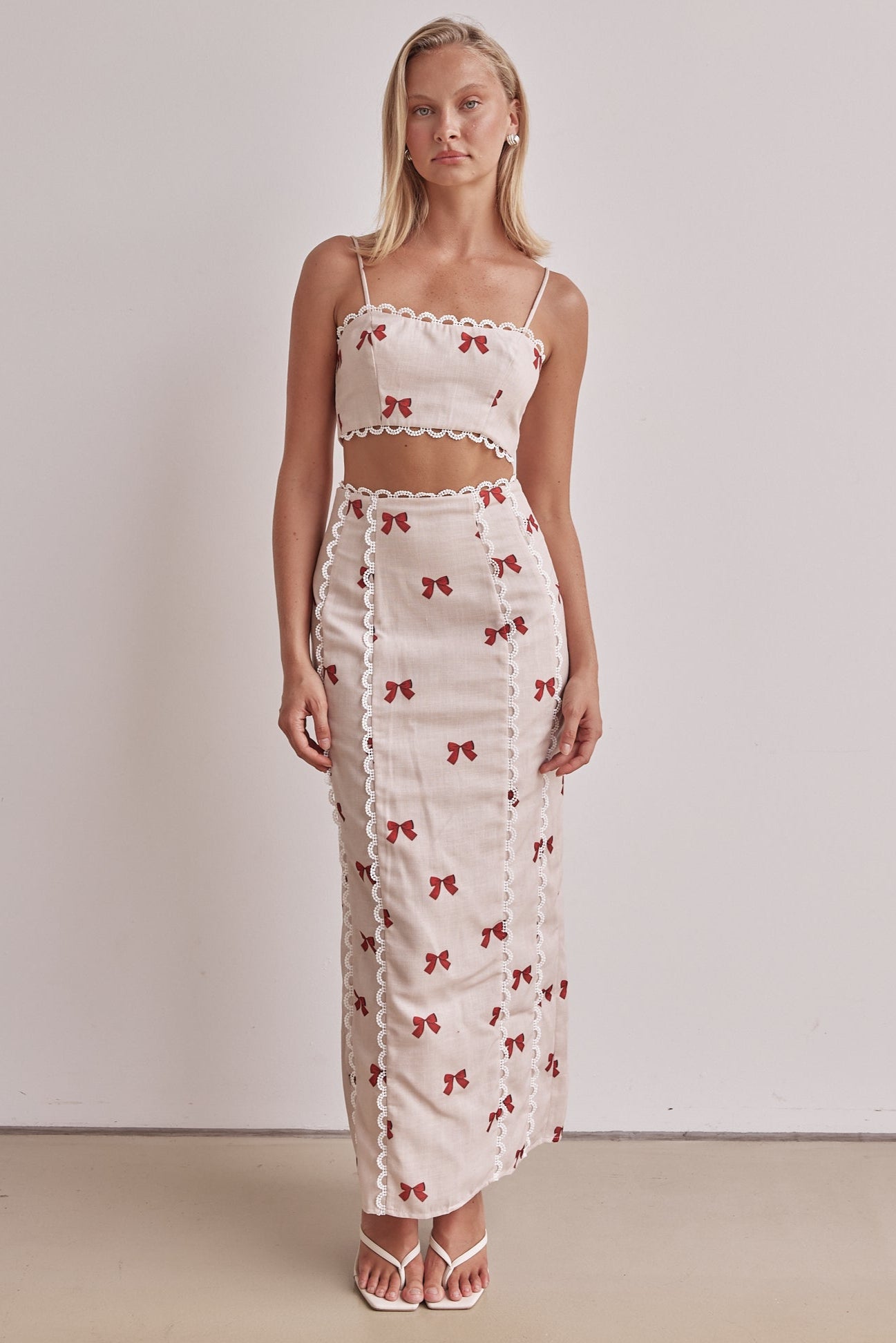 Rosa Maxi Skirt (Beige)