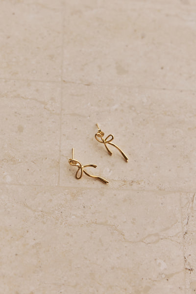 Viana Bow Earrings (Gold)