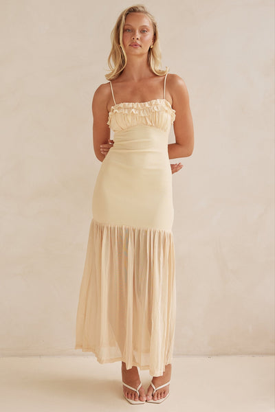 Delia Maxi Dress (Butter)