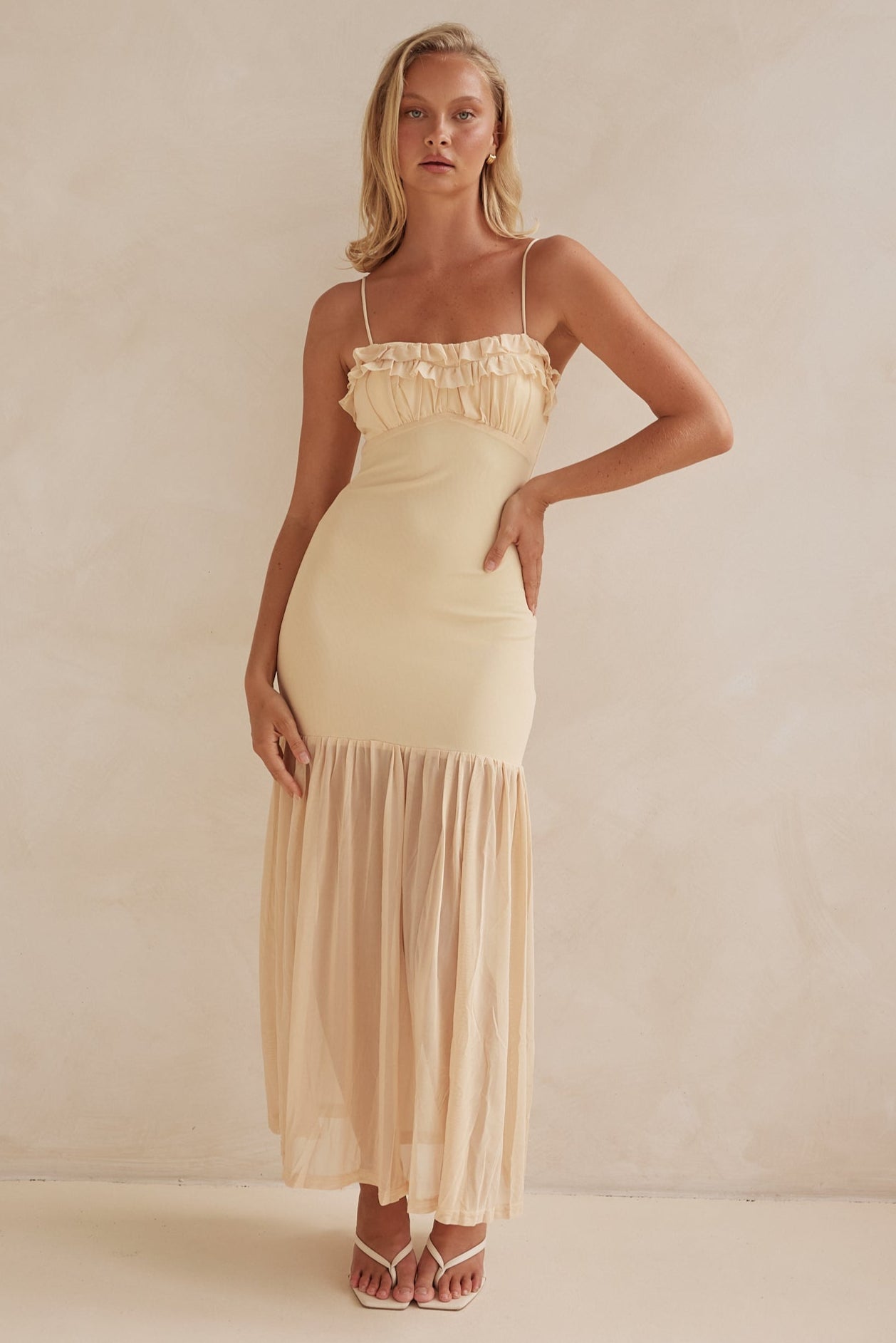 Delia Maxi Dress (Butter)