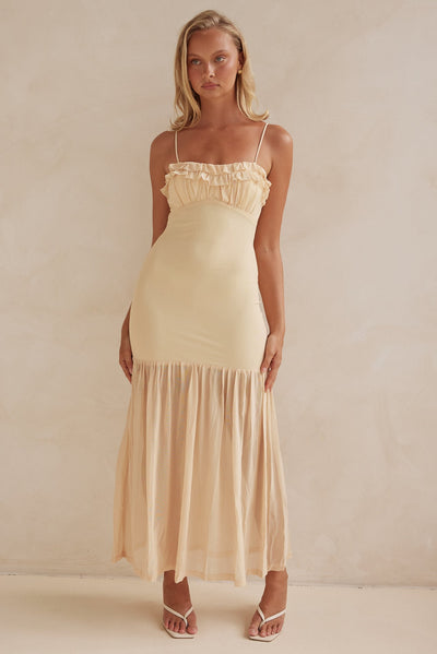 Delia Maxi Dress (Butter)