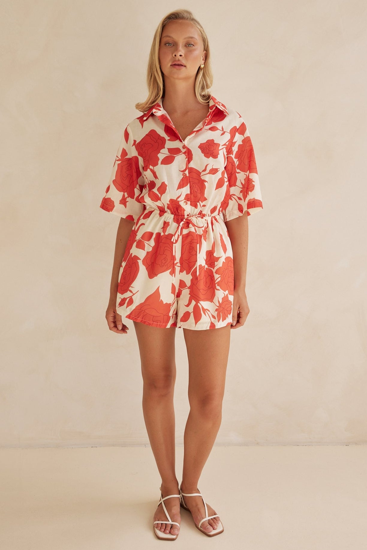 Cassia Playsuit (Red)