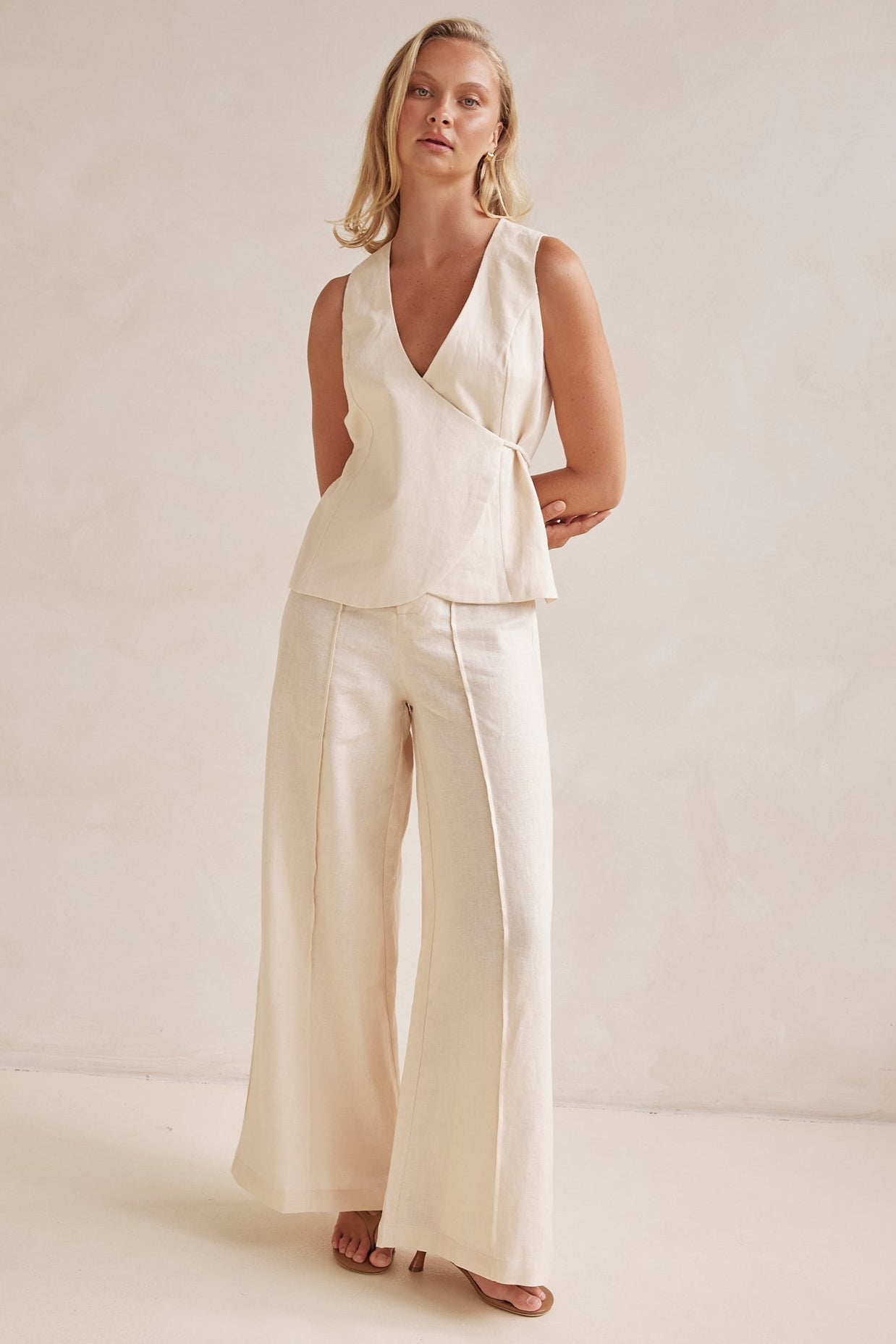 Melia Linen Pant (Cream)