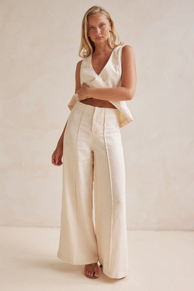 Melia Linen Pant (Cream)