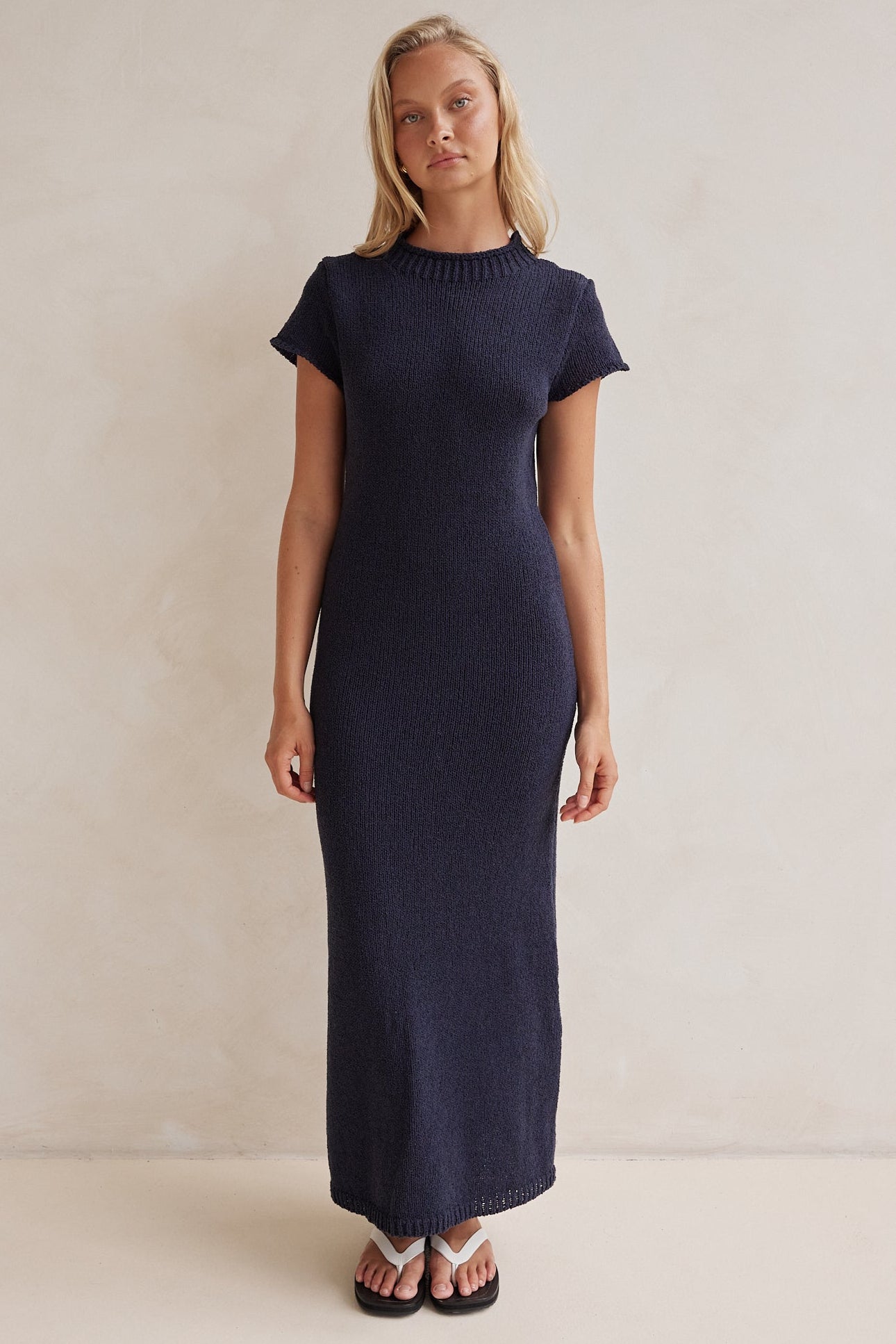 Zaya Knit Maxi Dress (Navy)