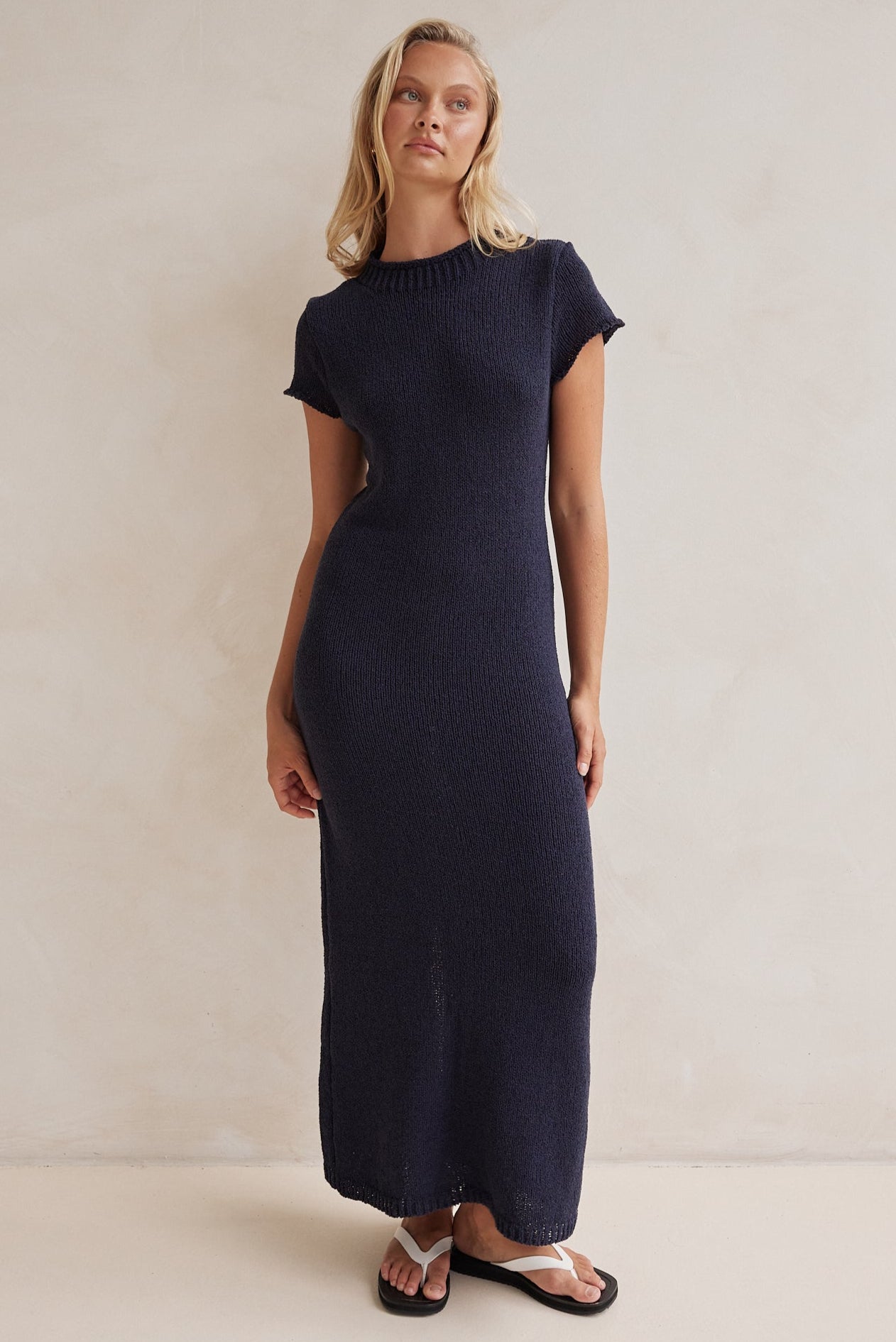 Zaya Knit Maxi Dress (Navy)