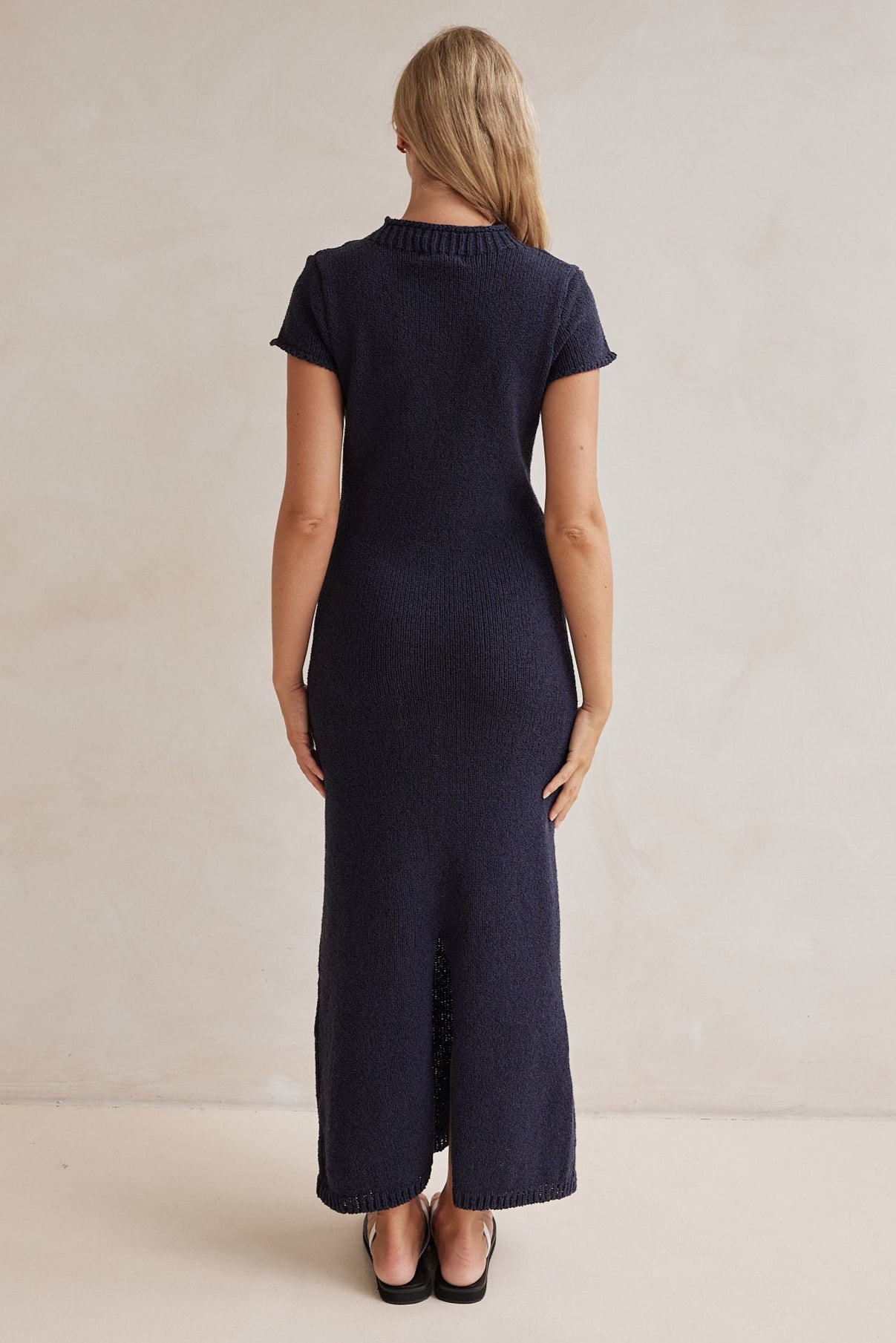 Zaya Knit Maxi Dress (Navy)