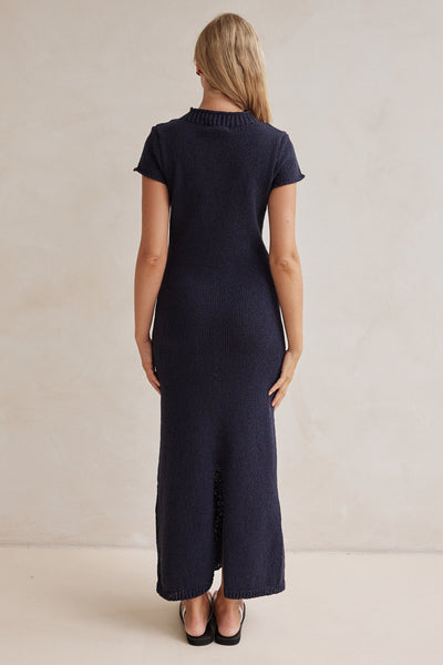 Zaya Knit Maxi Dress (Navy)