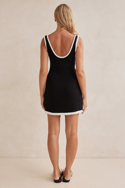 Ivy Knit Mini Dress (Black)