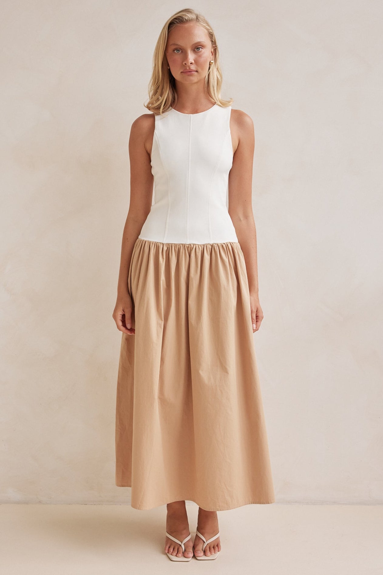 Valentina Maxi Dress (Beige)