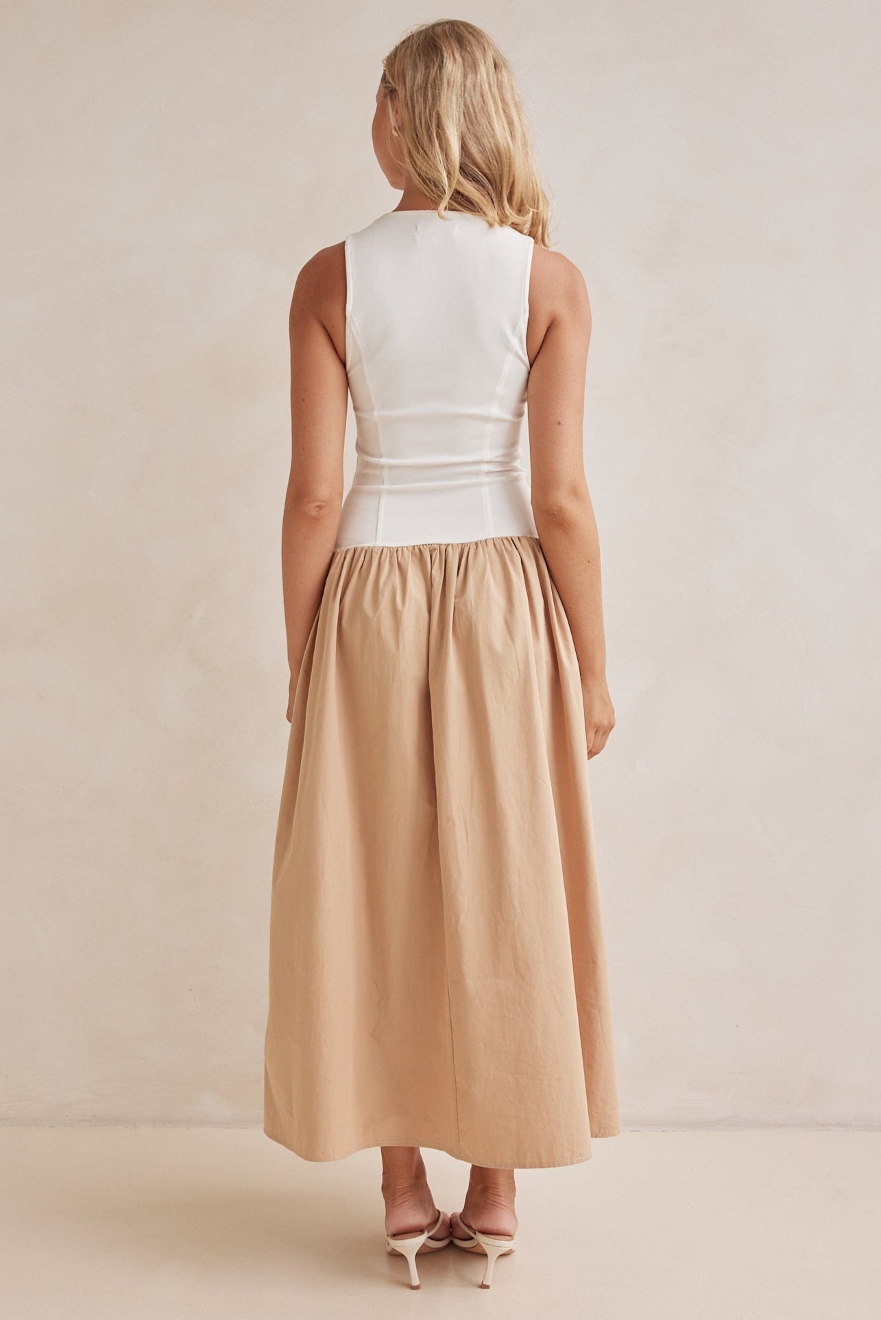 Valentina Maxi Dress (Beige)