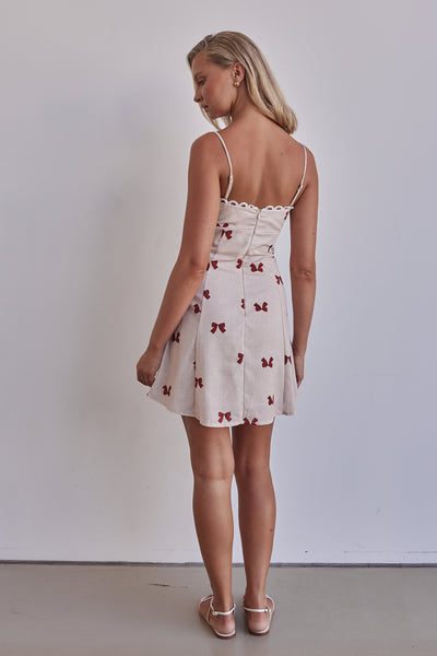 Rosa Mini Dress (Beige)