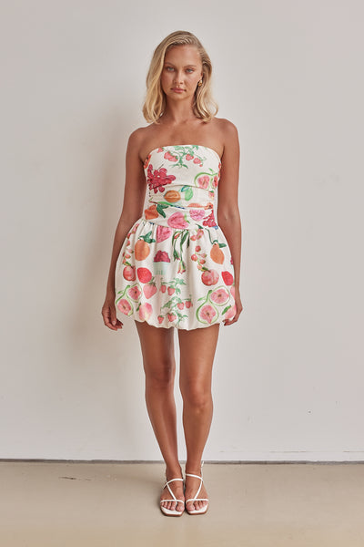 Strawberry Mini Dress (Cream)