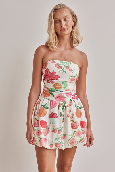 Strawberry Mini Dress (Cream)