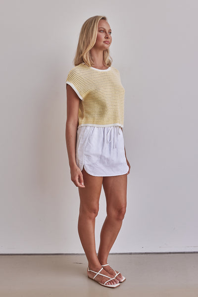 Joanne Knit Top (Yellow)