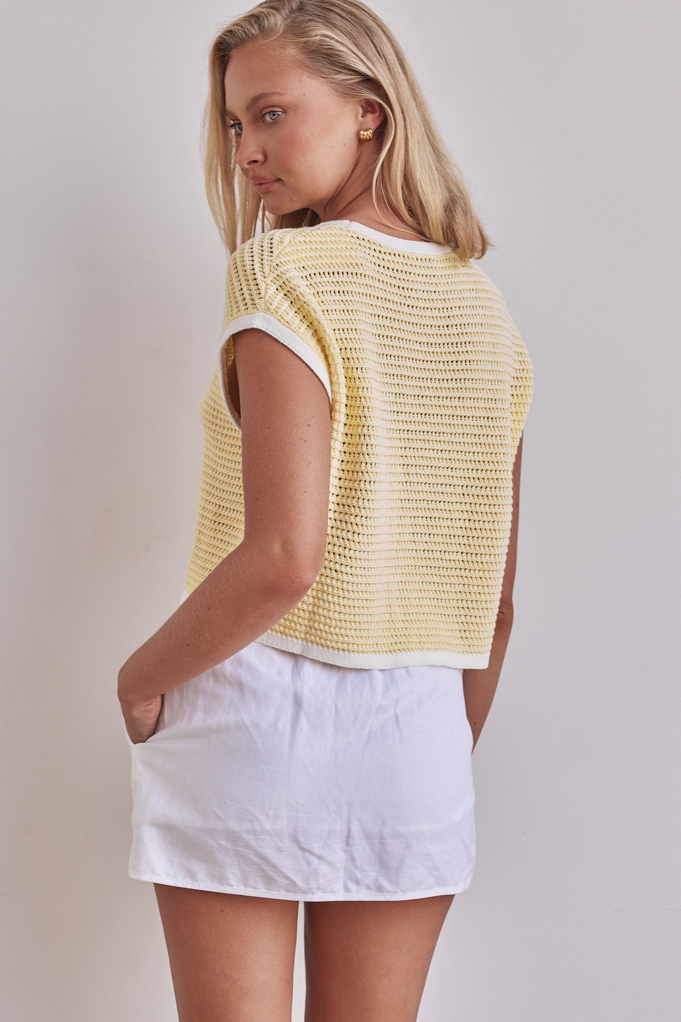 Joanne Knit Top (Yellow)