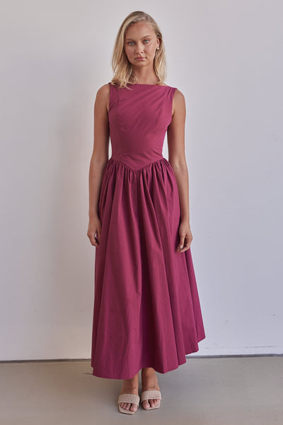 Devin Maxi Dress (Wine)