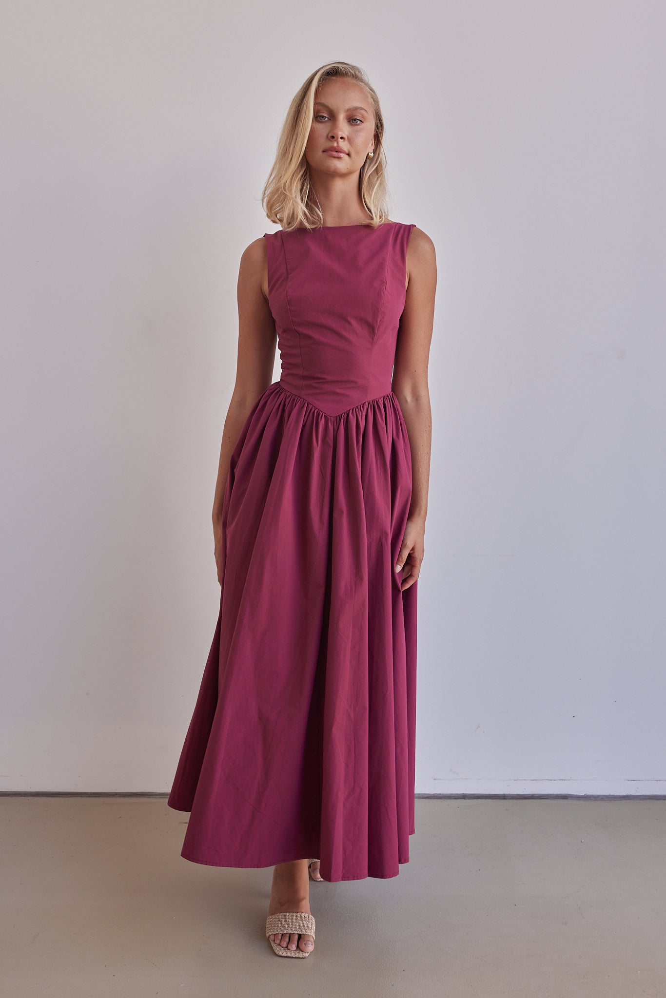 Devin Maxi Dress (Wine)