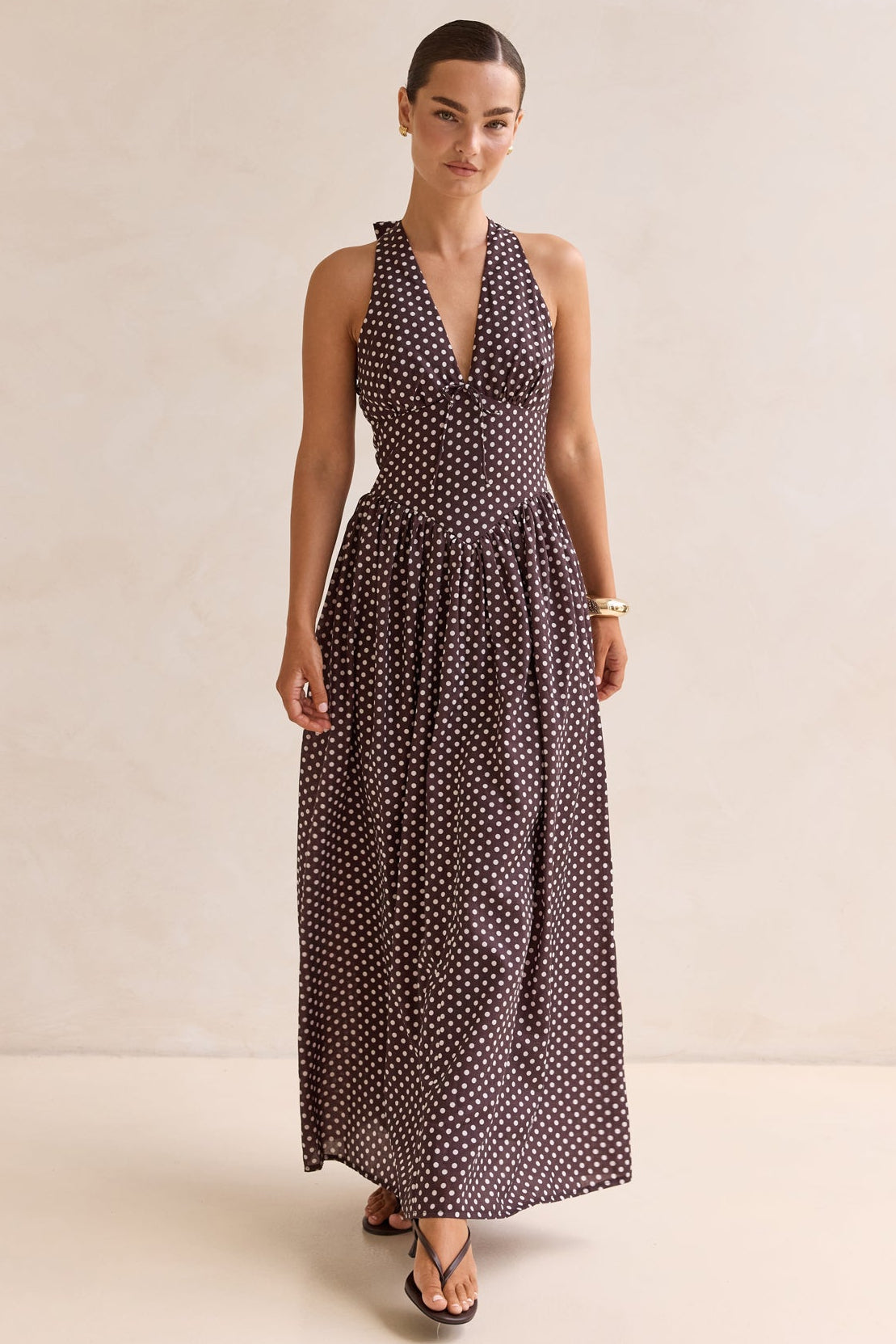 Tamara Maxi Dress (Chocolate)