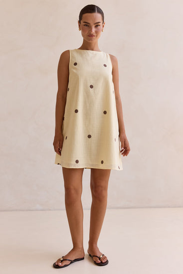 Mae Mini Dress (Lemon)