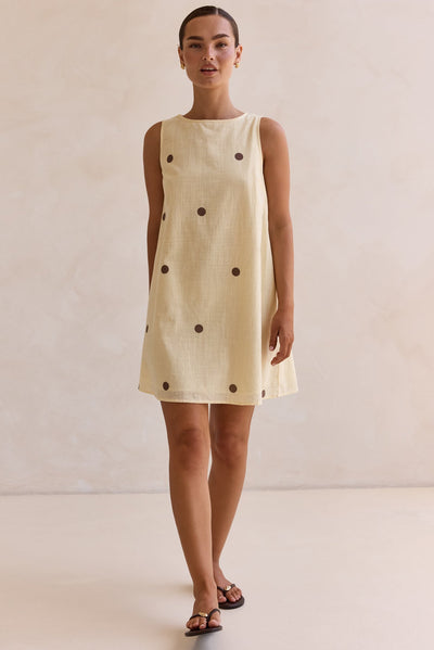 Mae Mini Dress (Lemon)