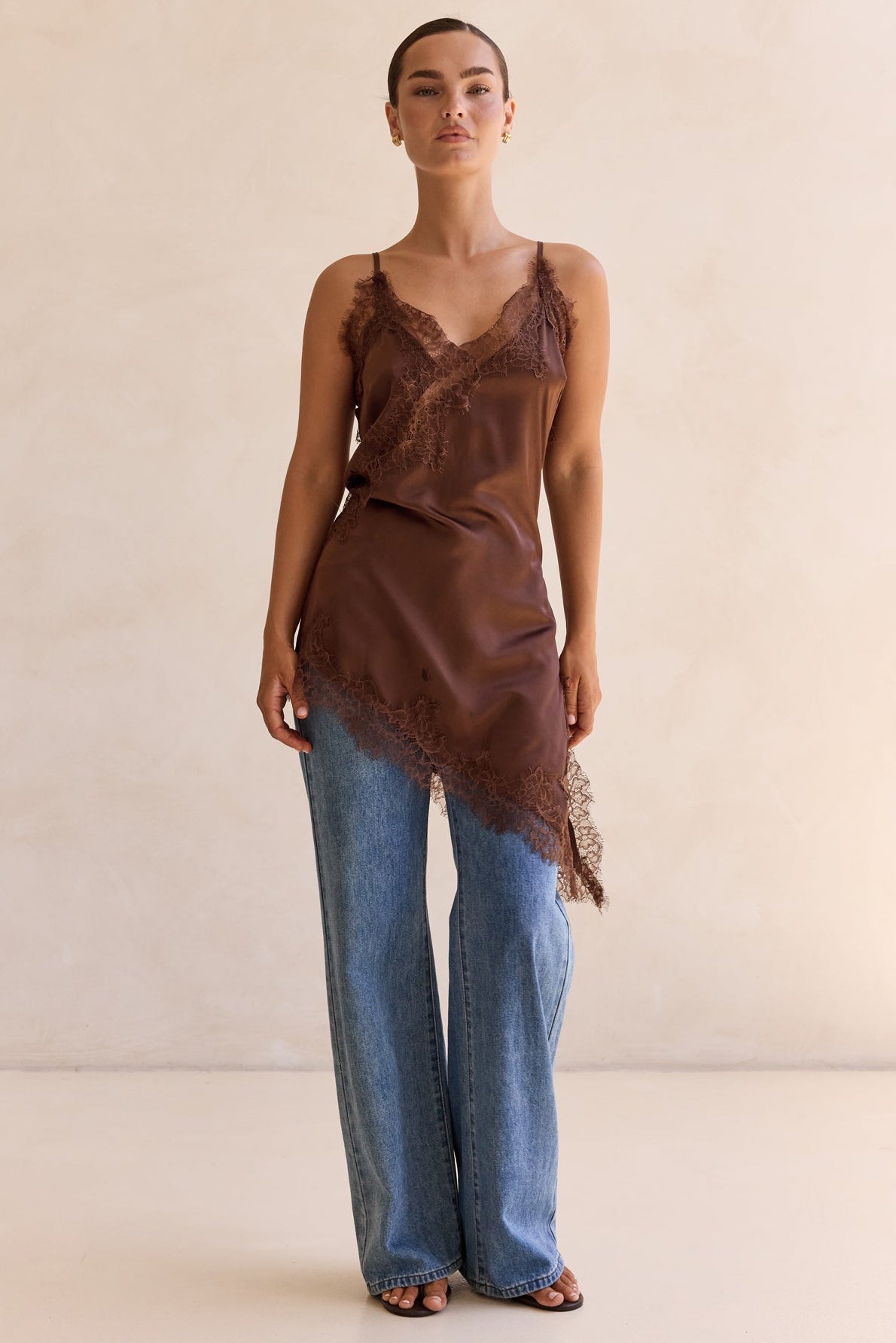 Katrina Asym Top (Chocolate)