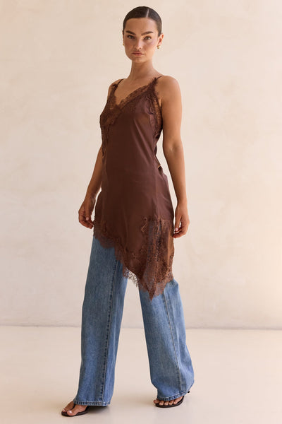 Katrina Asym Top (Chocolate)