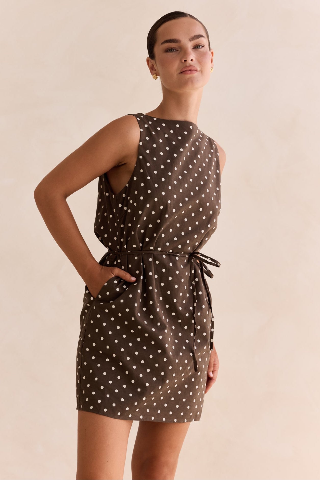 Dune Mini Dress (Chocolate)