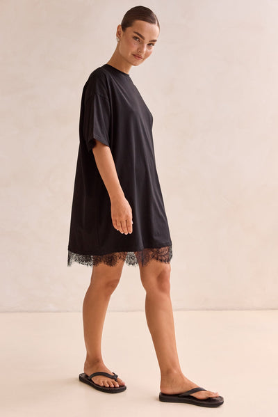 Edith Mini Dress (Black)