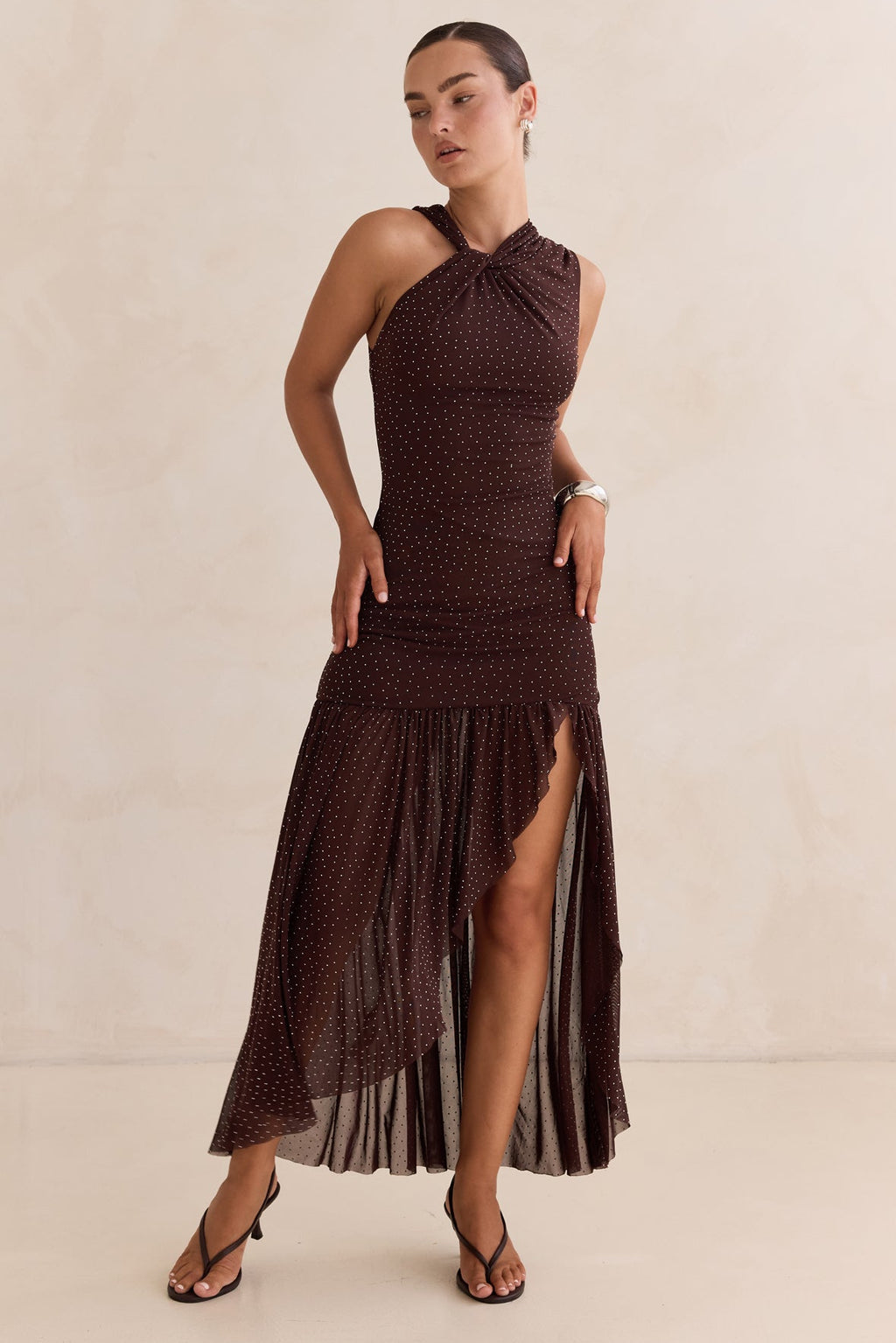 Sharna Maxi Dress (Chocolate)