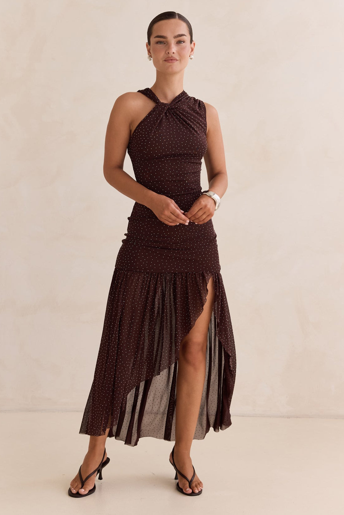 Sharna Maxi Dress (Chocolate)