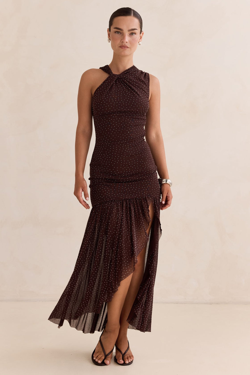 Sharna Maxi Dress (Chocolate)