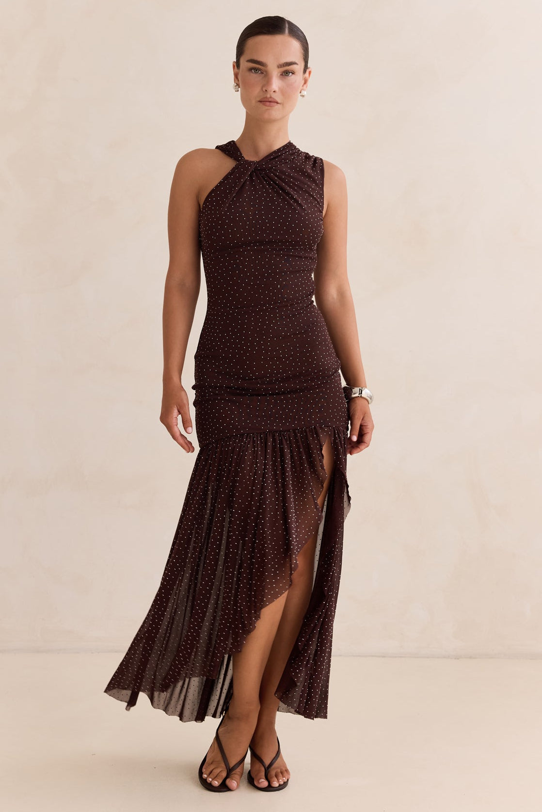Sharna Maxi Dress (Chocolate)