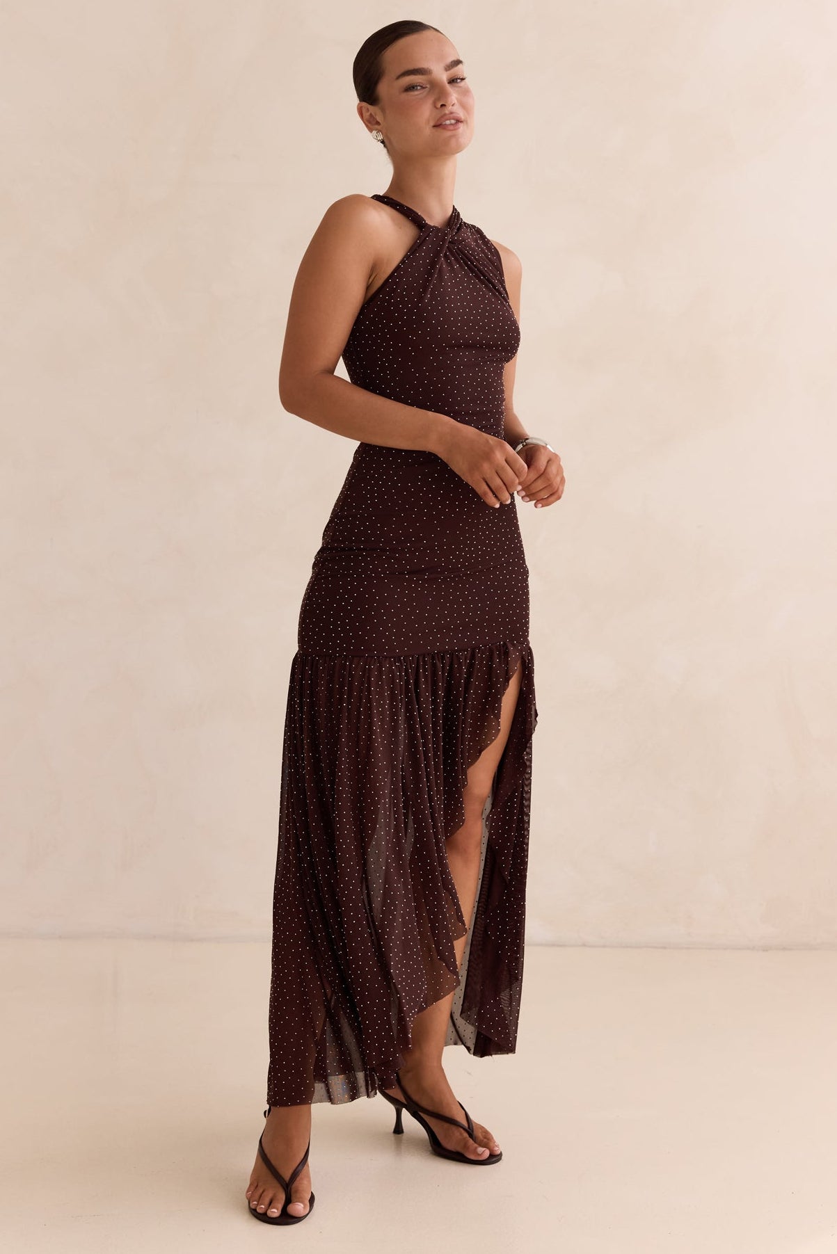 Sharna Maxi Dress (Chocolate)
