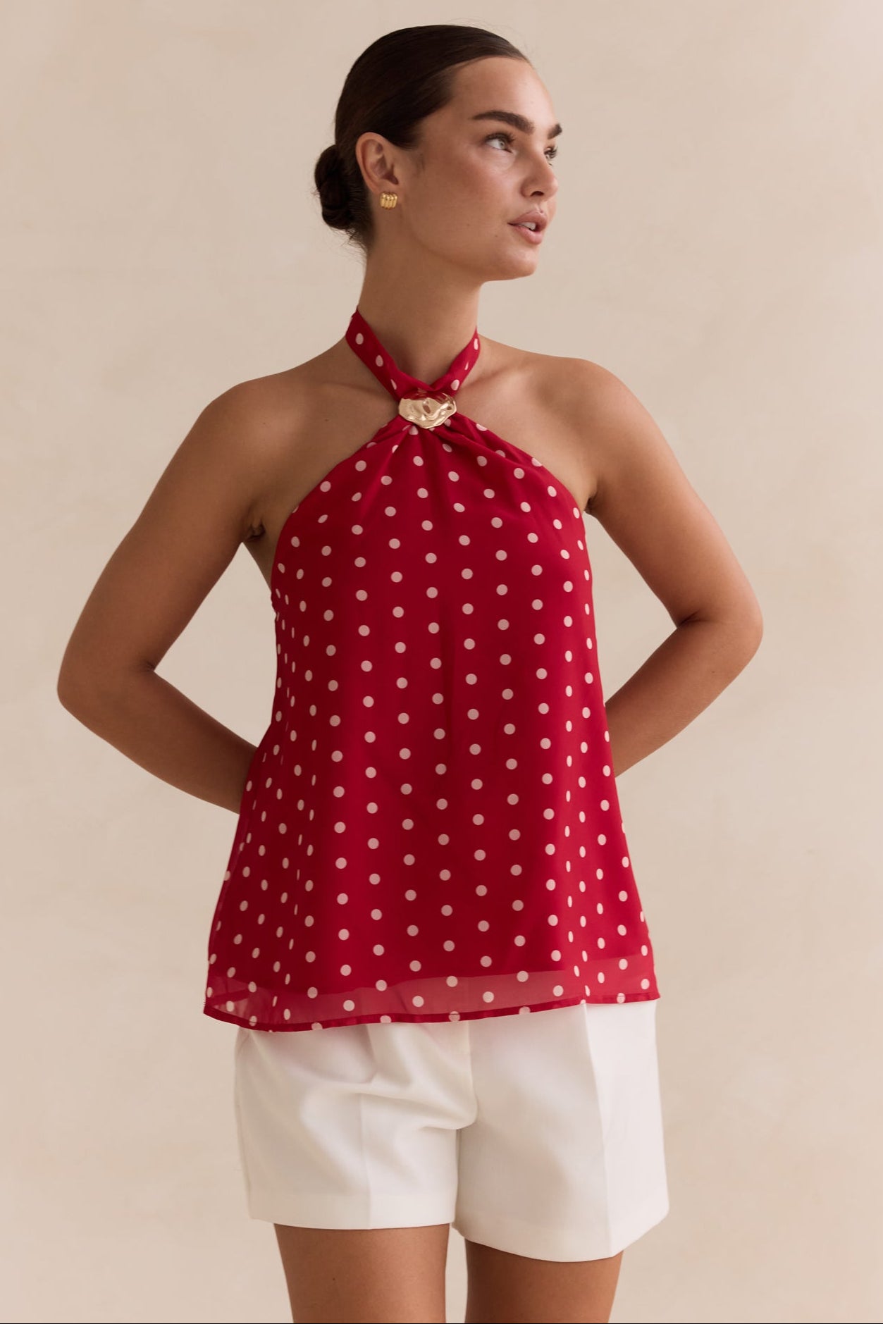 Gabbi Polka Top (Red)