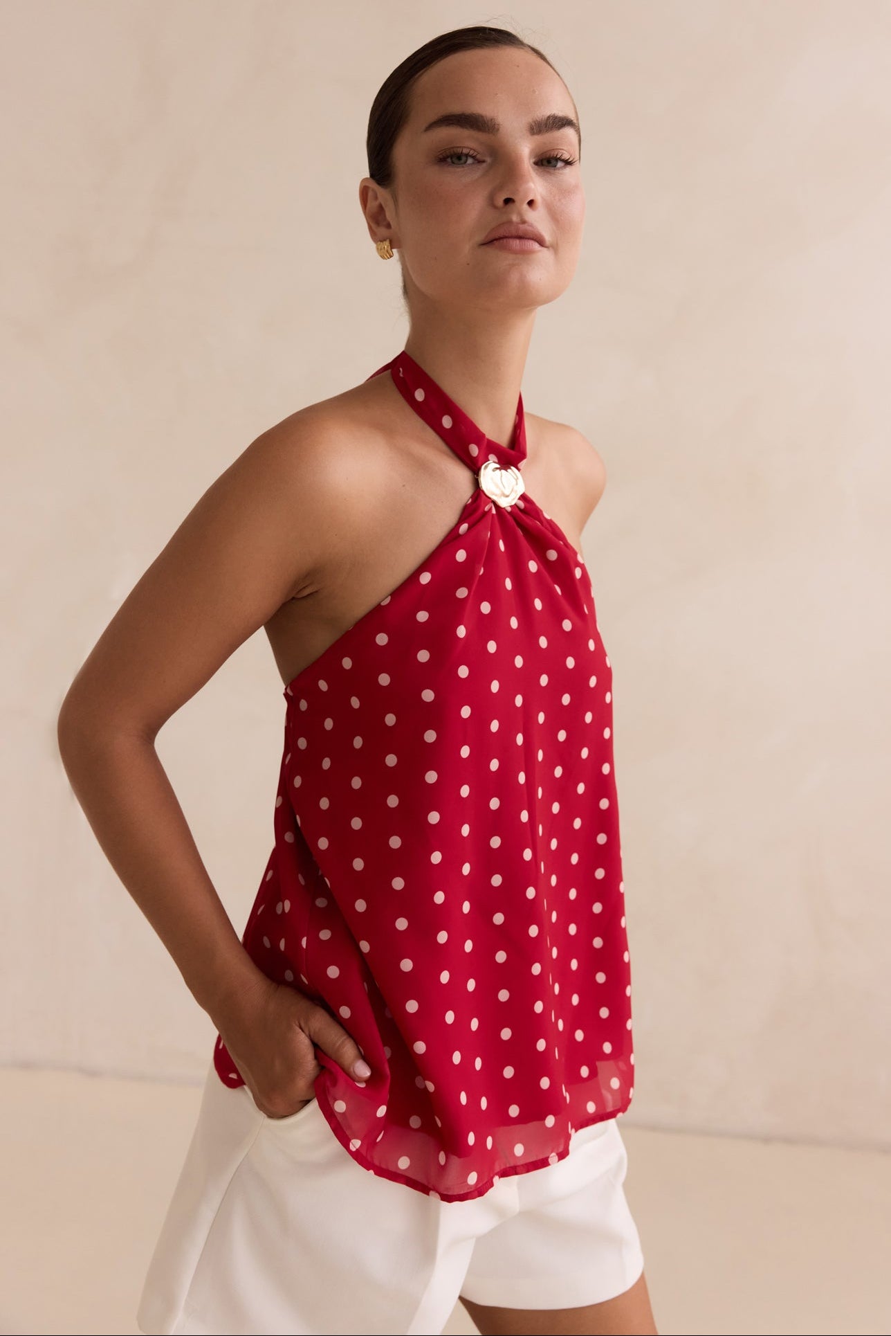 Gabbi Polka Top (Red)