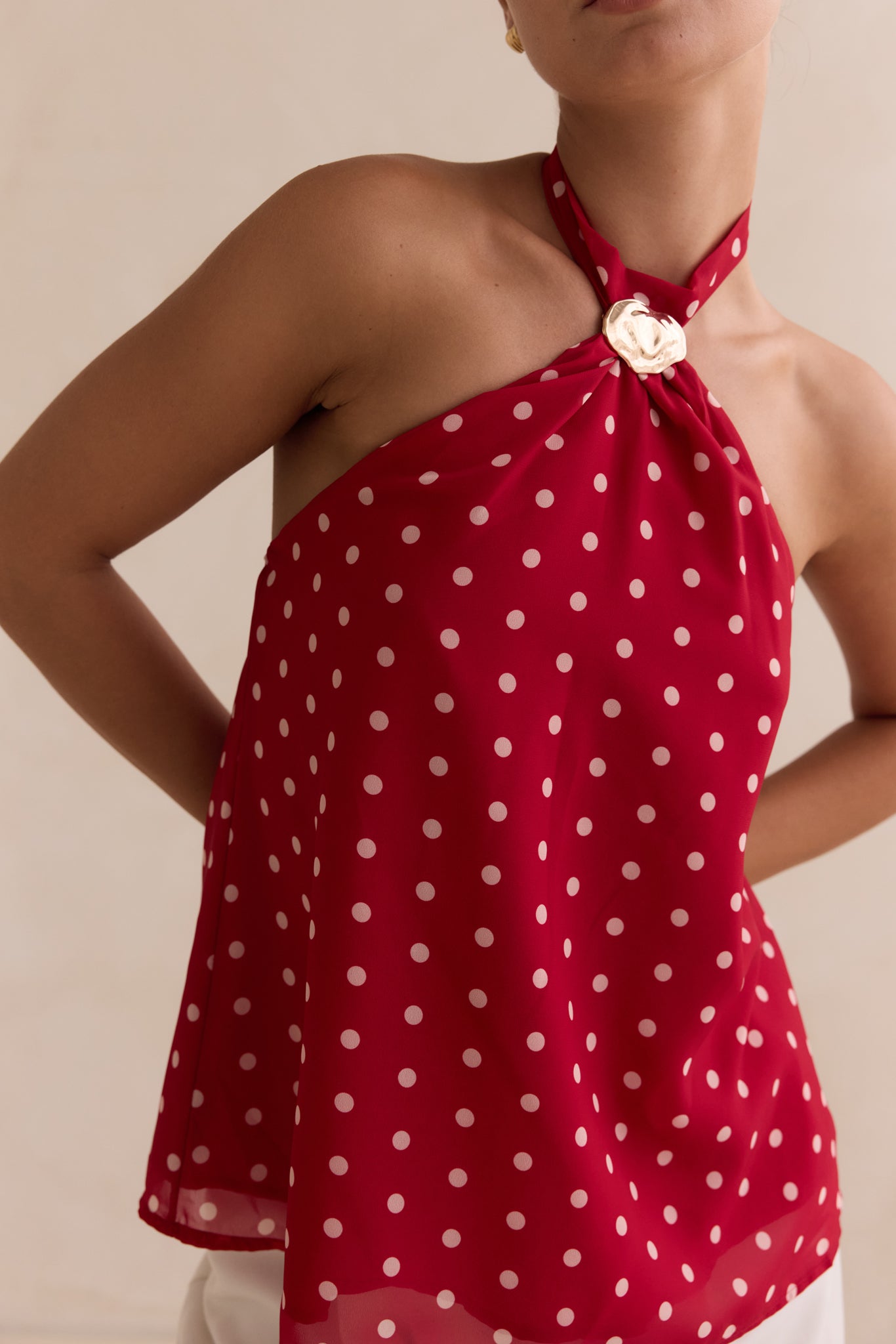 Gabbi Polka Top (Red)