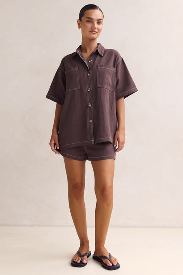 Sia Denim Set (Chocolate)