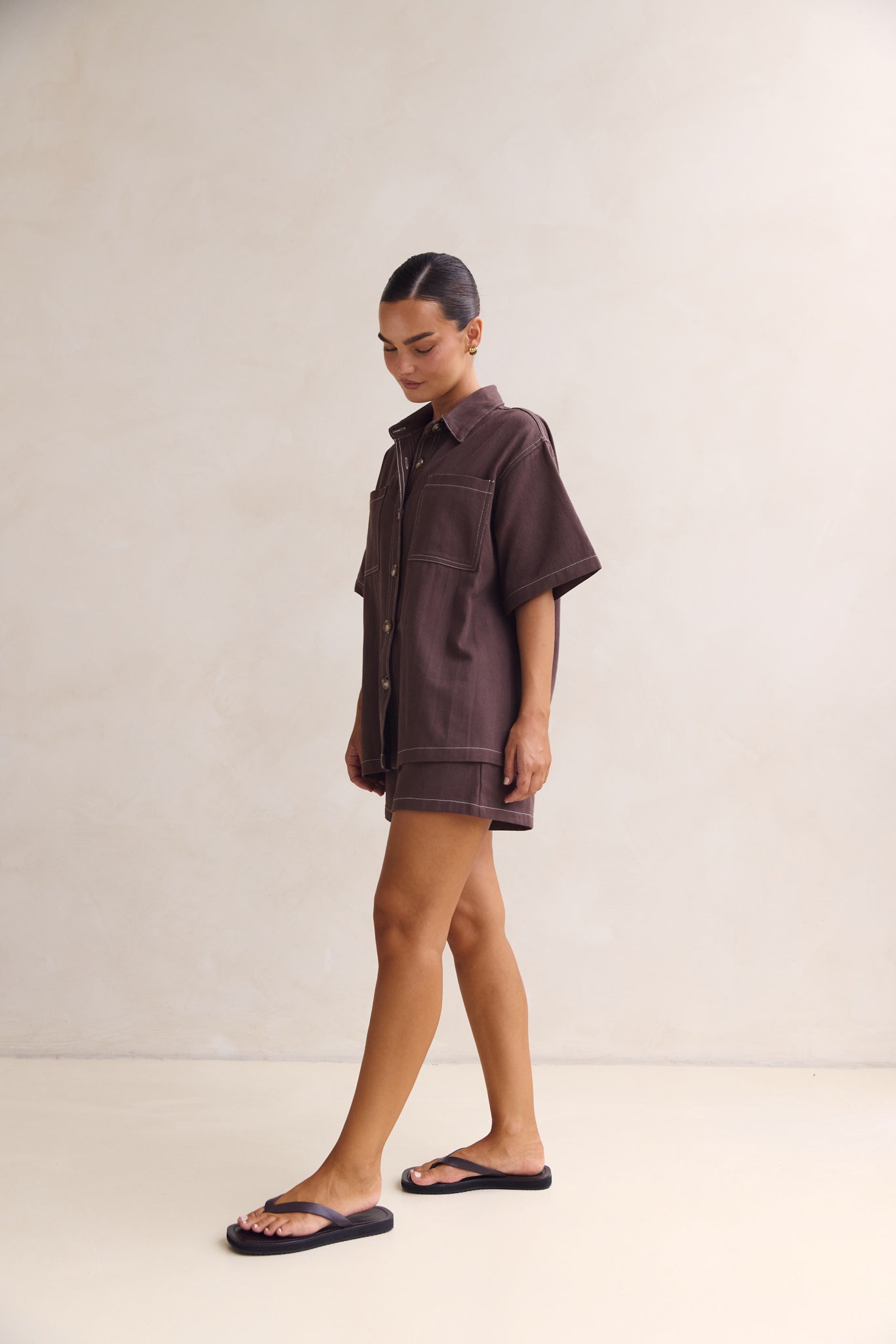 Sia Denim Set (Chocolate)