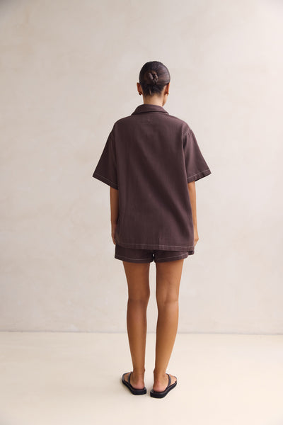 Sia Denim Set (Chocolate)