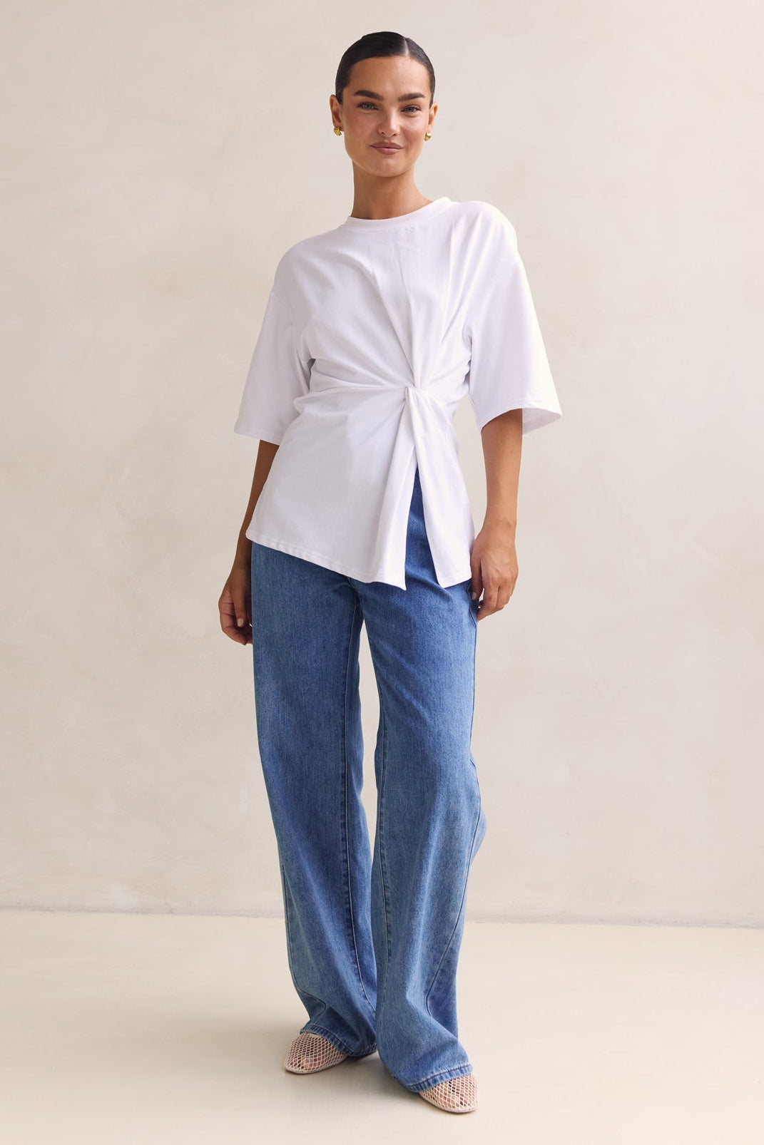 Zaira Knot Tee (White)