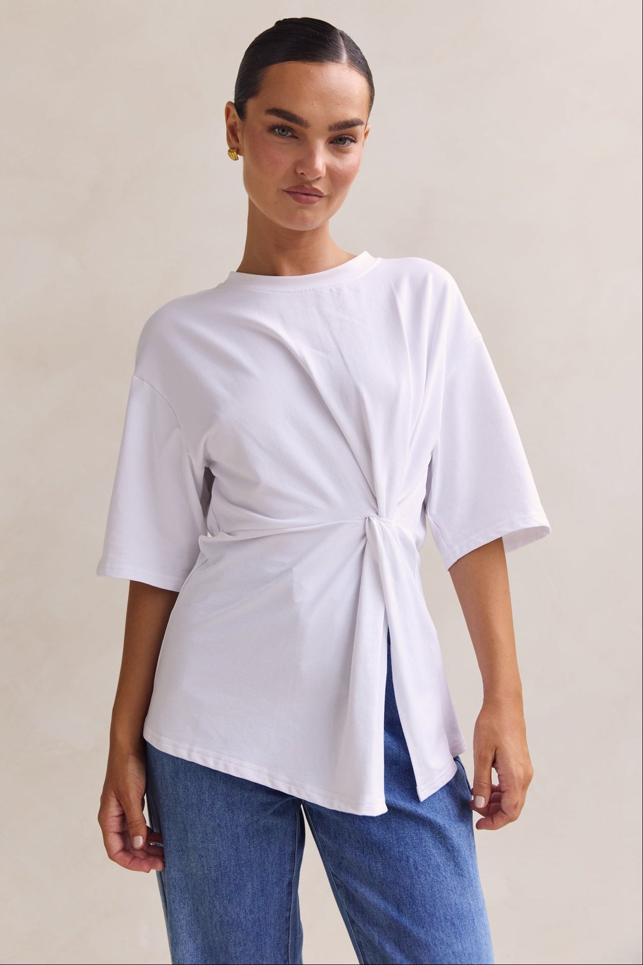 Zaira Knot Tee (White)