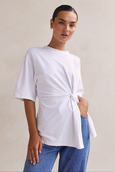Zaira Knot Tee (White)