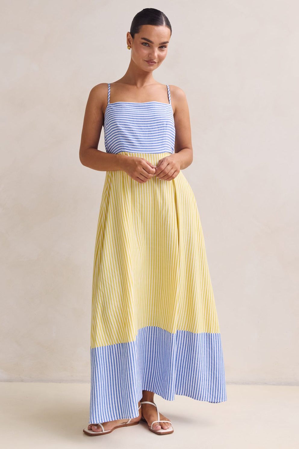 Bennet Maxi Dress (Blue/Yellow)