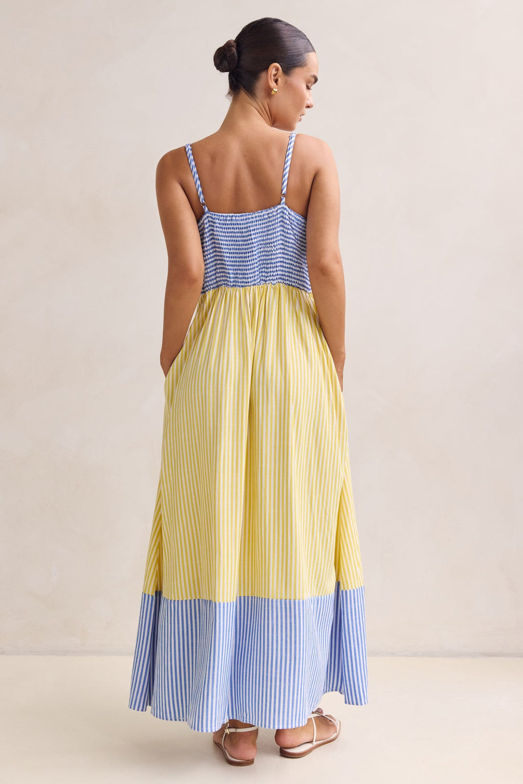Bennet Maxi Dress (Blue/Yellow)