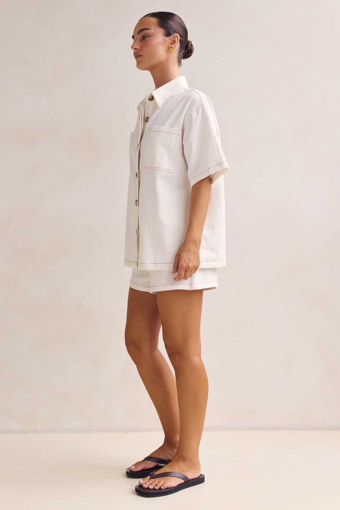 Sia Denim Set (Cream)