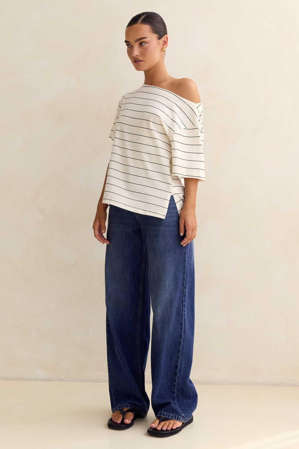 Finn Asym Tee (Cream)