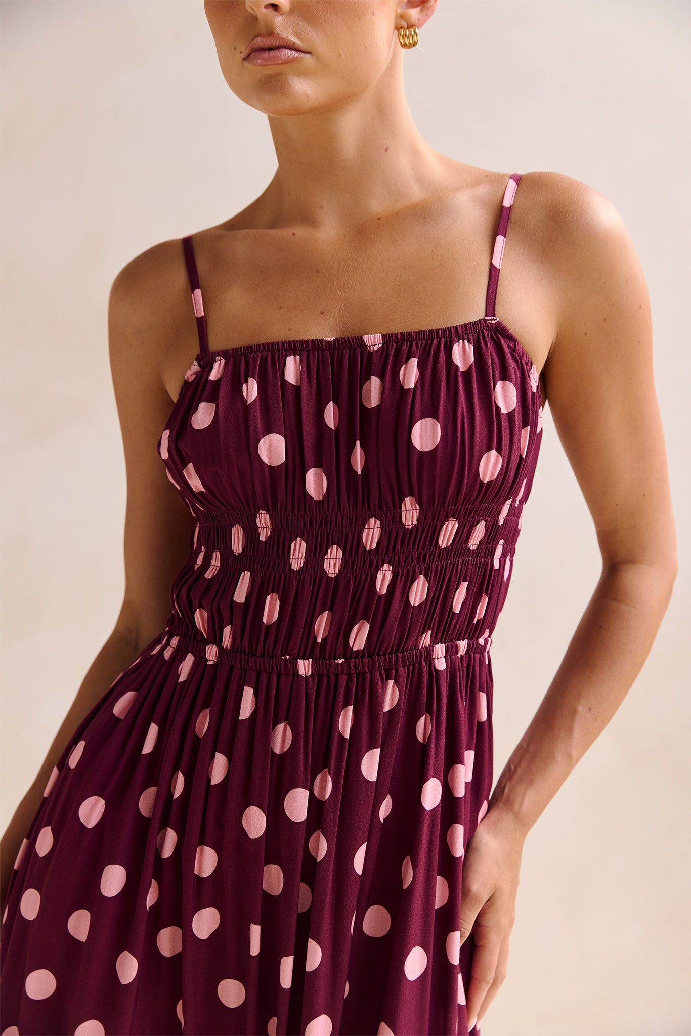 Clarissa Maxi Dress (Wine)